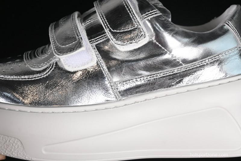 Acne Studios Retro Velcro Women's Casual Shoes Silver - G.E5