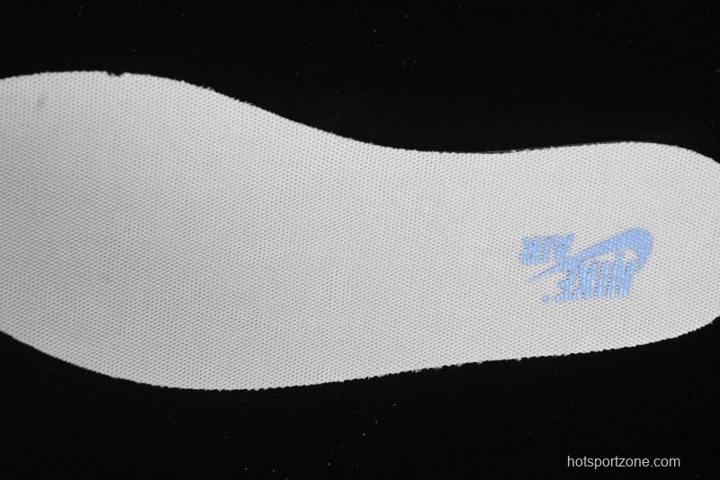 Nike Travis Scott x Fragment Design x Air Jordan 1 Low OG SP AJ1 Supreme Collaboration - White Blue Lettering Low Top Casual Sneakers - XY2688-116