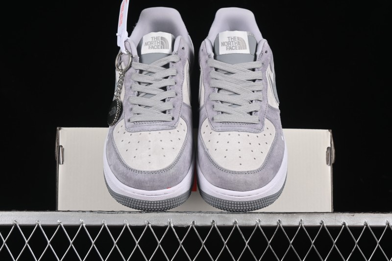 Nike Air Force 1 '07 Low The North Face Collaboration - Silver Grey Pigskin Sneakers - KK3333-004