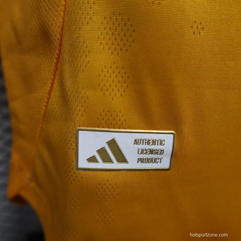 Player Version 25/26 Tigres UANL Home Yellow with Blue Stripes Jersey
