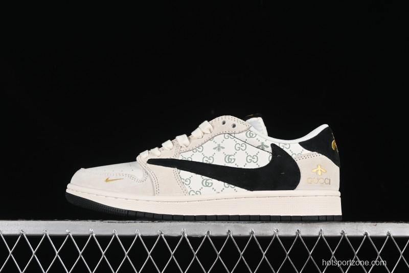 Nike Travis Scott x Fragment Design x Air Jordan 1 Low OG SP AJ1 Retro Sneakers - SJ2068-106