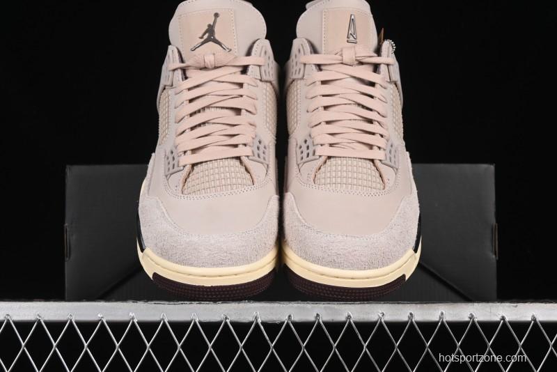 Nike A Ma Maniere x Air Jordan 4 Retro "Fossil Stone" Sneakers - FZ4810-200