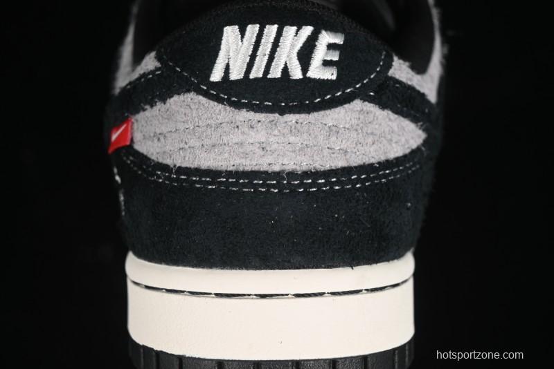 Nike SB Dunk Low Stussy Series - Grey Black with Black Swoosh Anniversary Custom Low-Top Casual Skate Shoes - MM1089-028