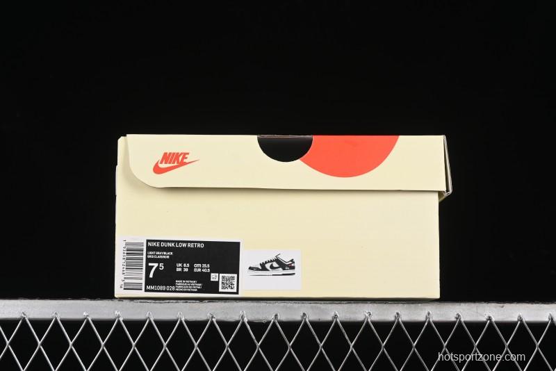 Nike SB Dunk Low Stussy Series - Grey Black with Black Swoosh Anniversary Custom Low-Top Casual Skate Shoes - MM1089-028