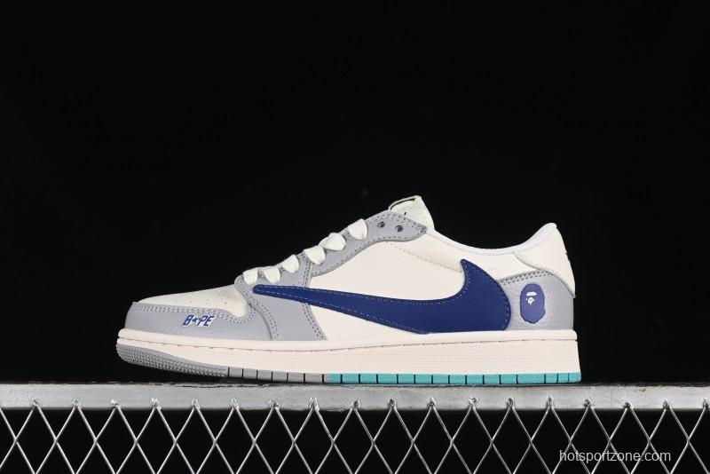 Nike Travis Scott x Fragment Design x Air Jordan 1 Low OG SP AJ1 Bape Collaboration - LJ5188-021