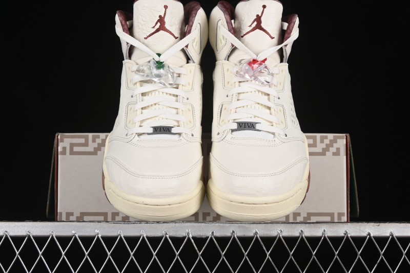 Nike Air Jordan 5 Retro "El Grito" Basketball Shoes with Mexican Flag Color Scheme - HF8833-100