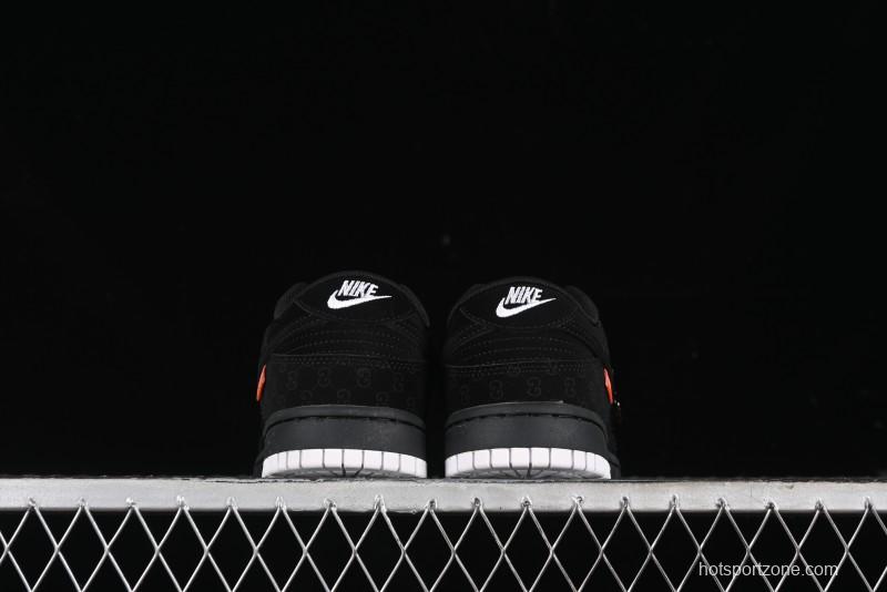 Nike SB Dunk Low Gucci Collaboration Dark Floral Pattern Anniversary Custom Low-Top Casual Sneakers - FC1688-140