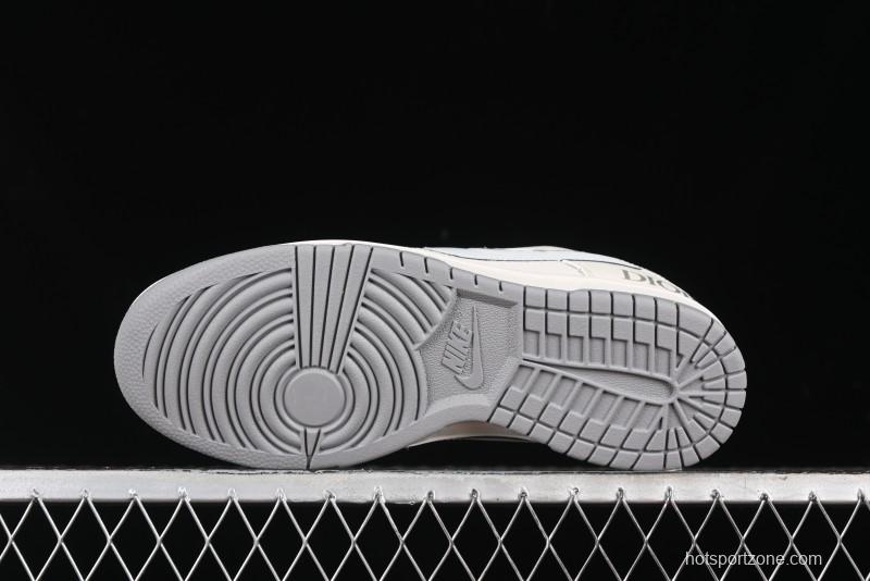 Nike SB Dunk Low Dior Collection - Beige Grey Blue Hook Anniversary High-End Custom Low-Top Casual Sneakers - XD6188-042