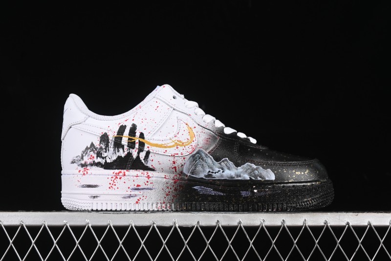 Nike Air Force 1 '07 Low Black Myth Wukong Custom Spray-Painted Gift Box Low-Top Casual Sneakers - ZH0316-045