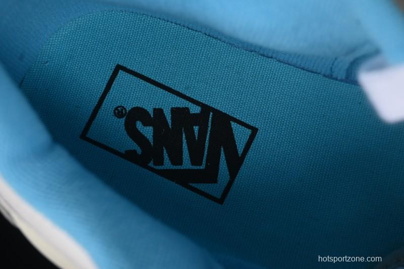 Vans Knu Skool Low-Top Retro Casual Vulcanized Slip-On Shoes in Grey Blue - VN000D6CCCZ