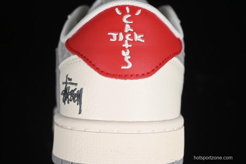 Nike Travis Scott x Fragment Design x Air Jordan 1 Low OG SP AJ1 Retro Sneakers - SJ2068-130