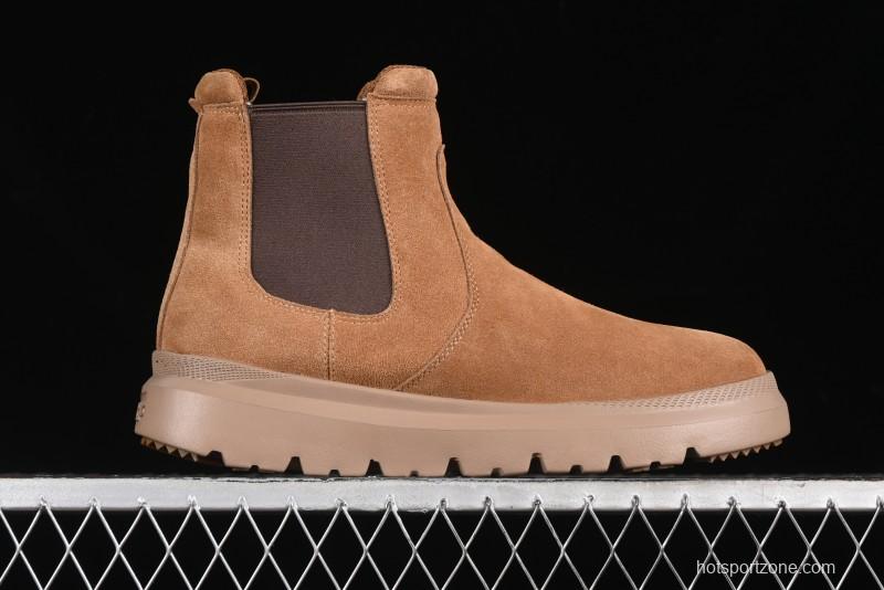 UGG Burleigh Chelsea Winter Snow Boots for Men with Lightweight Anti-Slip Sole and Genuine Wool Leather - 1152050