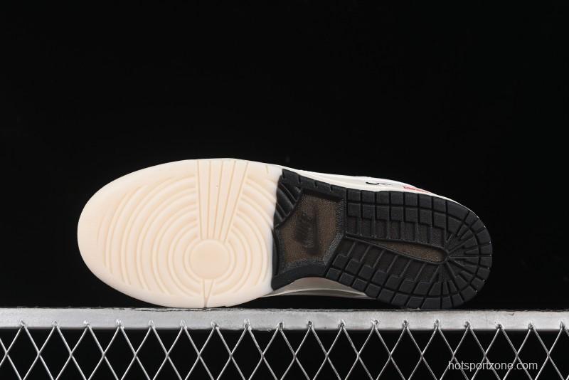 Nike SB Dunk Low Supreme Collaboration - Double Swoosh Dual Color Anniversary High-End Custom Low-Top Casual Skate Shoes - BB8675-112