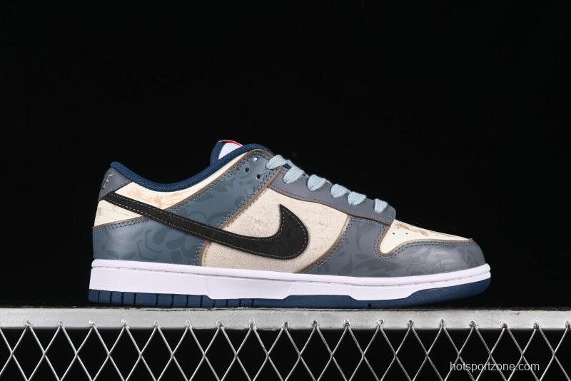Nike Dunk Low Panda Prank Nautical Era Exploration Wave Low Top Casual Sneakers - DD1391-400