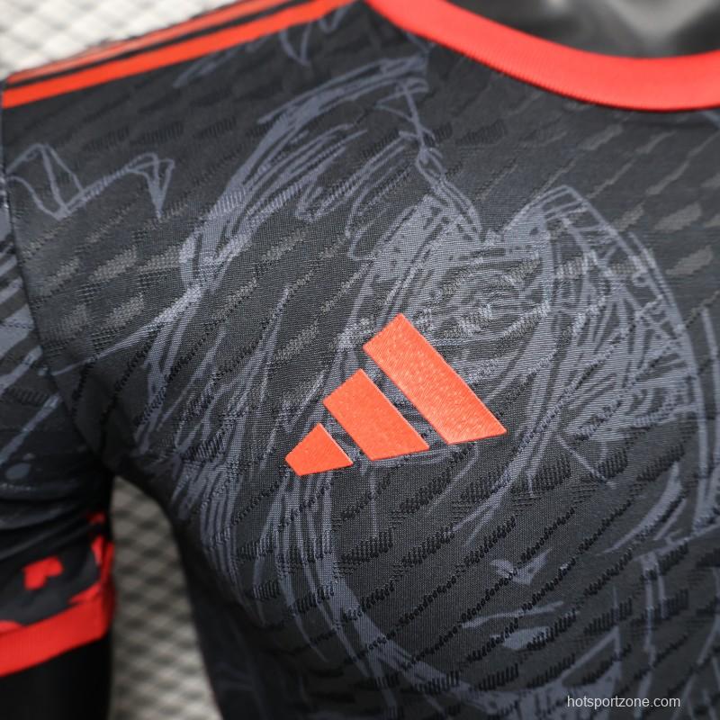 Player Version 2025 Japan National Team Black with Anime Character Design Jersey