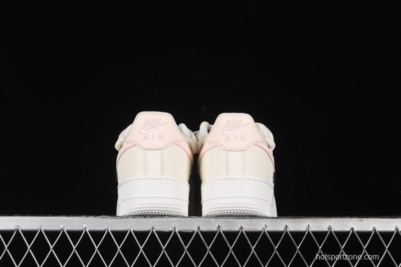 Nike Air Force 1 '07 Low Pink Deconstructed Swoosh Casual Sneakers - FC8110-181
