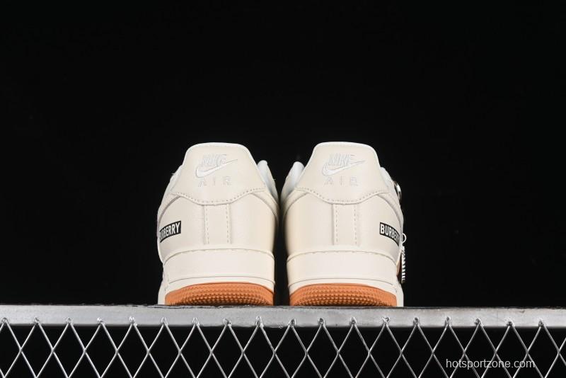 Nike Air Force 1 '07 Low Burberry Check Print Casual Sneakers - DF0180-006