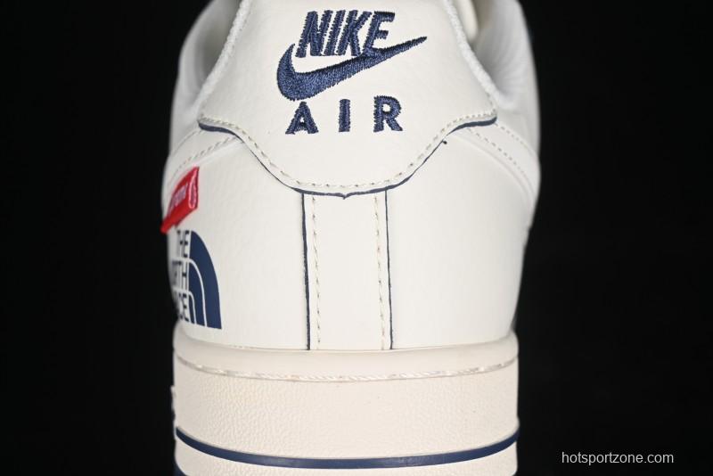 Nike Air Force 1 '07 Low Supreme The North Face Collaboration - Off White Light Blue Casual Sneakers - XZ1996-130