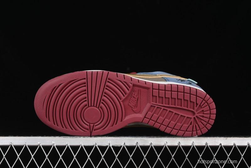 Nike Dunk Low Retro Deconstructed Casual Sneakers with Black Myth Wukong Theme Cloud Dragon Pattern - WK0820-001