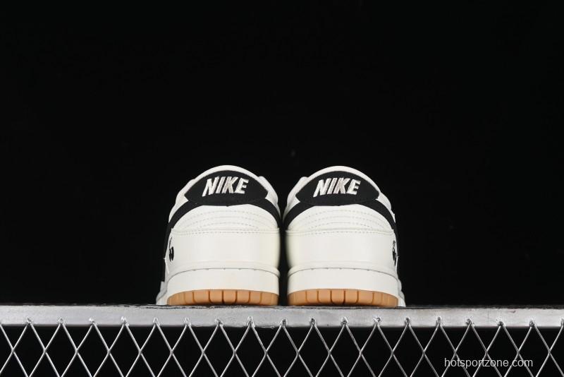 Nike SB Dunk Low Black 8 Collaboration - Beige Grey Black Gum Anniversary Custom Low-Top Casual Skate Shoes - CH6336-227