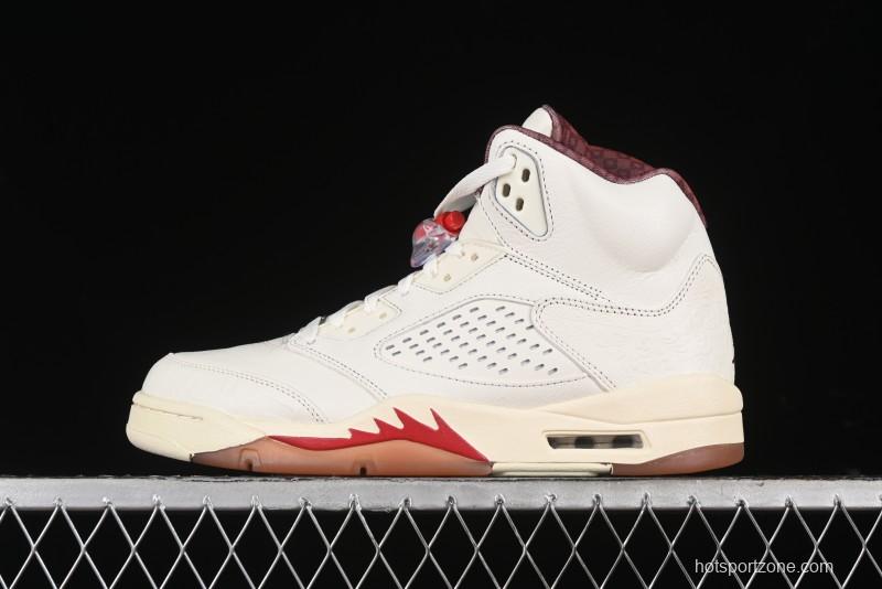 Nike Air Jordan 5 Retro "El Grito" Basketball Shoes with Mexican Flag Color Scheme - HF8833-100