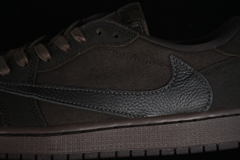 Nike Travis Scott x Air Jordan 1 Low OG AJ1 Collaboration Reverse Swoosh Sneakers - DM7866-202
