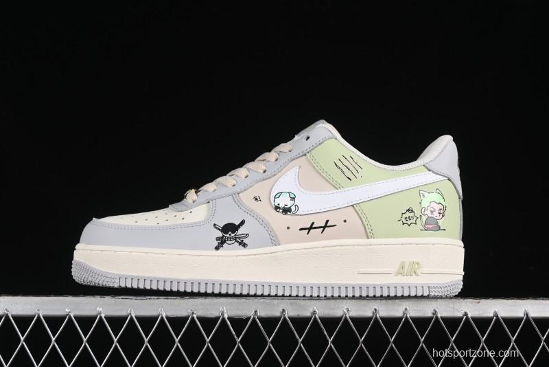 Nike Air Force 1'07 Low "Three Blade Flow" One Piece Series - Zoro's Santoryu Casual Sneakers - CJ0304-510