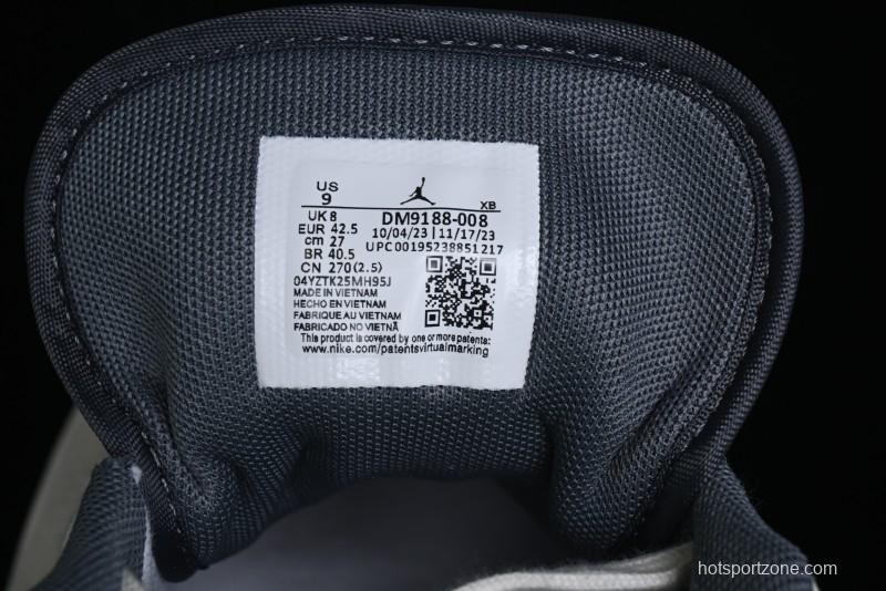 Nike Air Jordan 1 Low AJ1 Bape Collaboration - Custom High-End Retro Basketball Shoes with Light Grey Check - DM9188-008