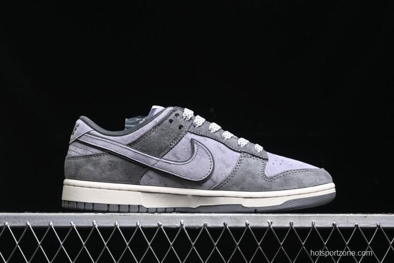 Nike SB Dunk Low Stussy Collaboration - Granite Grey Anniversary Custom Low-Top Casual Skate Shoes - XS1086-008
