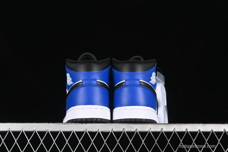 Nike Air Jordan 1 Mid AJ1 Basketball Shoes White Blue - DQ8423-402