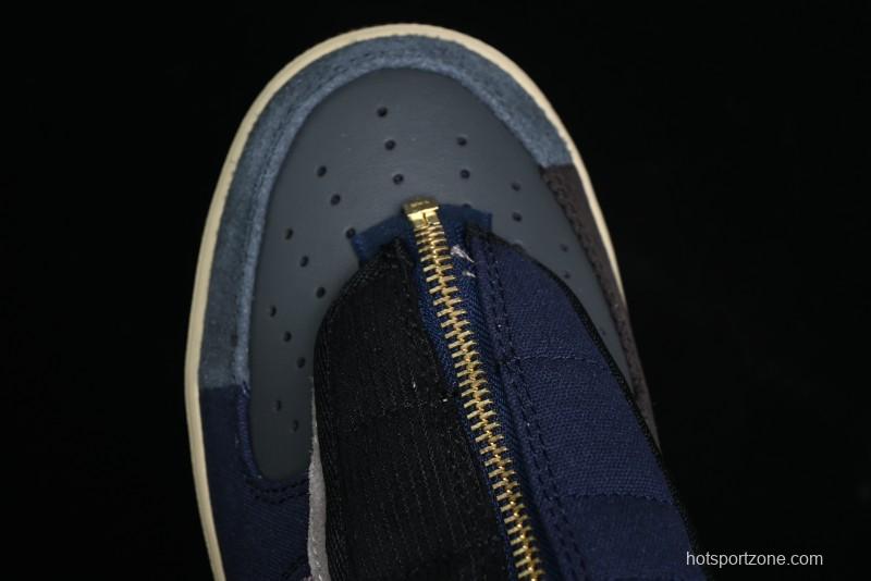 Nike Travis Scott x Air Force 1 Low Casual Sneakers with Full-Length Air Cushion - CN2405-900