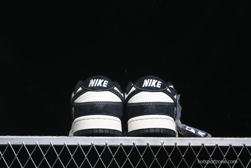 Nike SB Dunk Low Off-White Collaboration - Anniversary High-End Custom Low-Top Casual Skate Shoes - YX5066-211