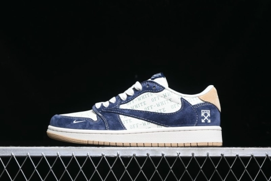 Nike Travis Scott x Fragment Design x Air Jordan 1 Low OG SP AJ1 Retro Sneakers - SJ2068-110