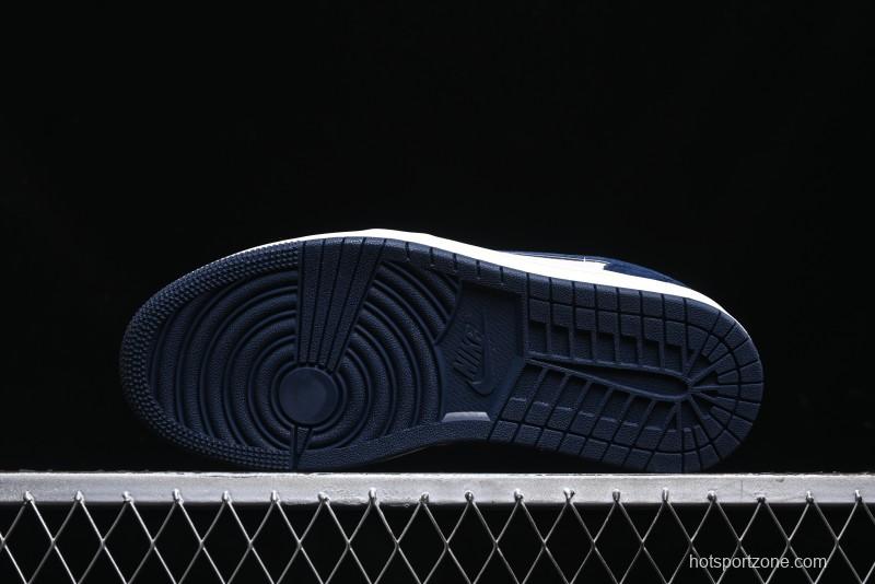 Nike Air Jordan 1 Low OF Collaboration - Premium Custom Retro Basketball Shoes in Blue Grey - DM9188-003