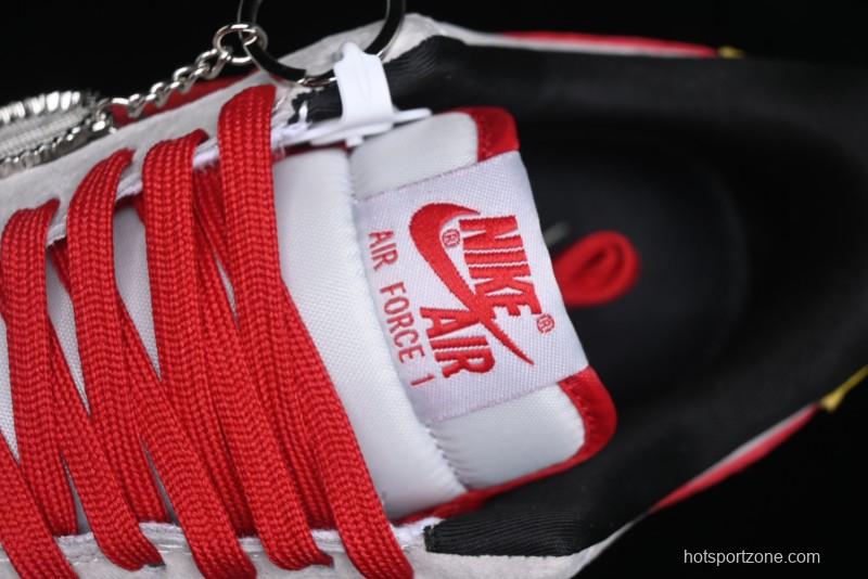 Nike Air Force 1 '07 Low Halloween Collaboration - Red Grey Pig Version Low Top Casual Sneakers - KK1988-020