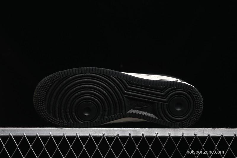 Nike Air Force 1 '07 Low Stussy Collaboration - Black Sail Metallic Silver - XZ3328-506