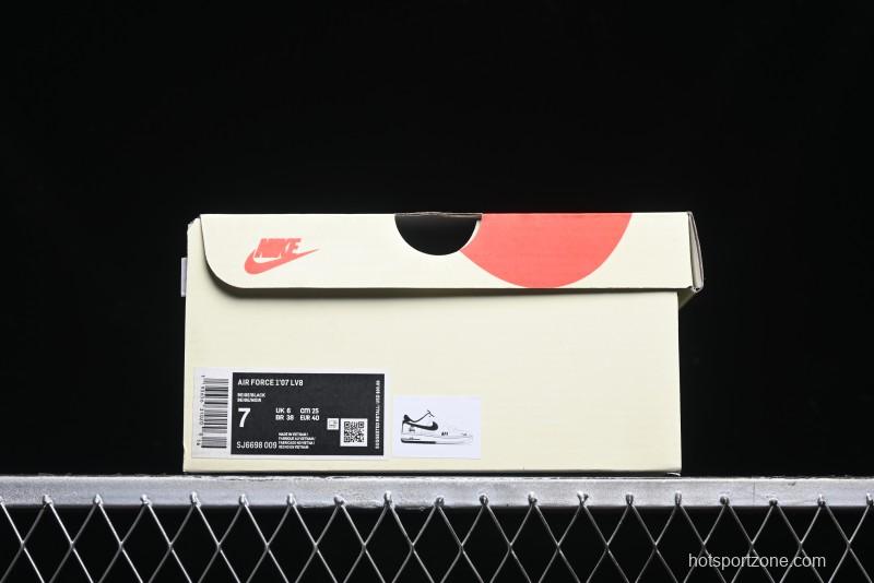 Nike Air Force 1 '07 Low Stussy Collaboration - AF1 Light Grey Red Tag Low-Top Casual Sneakers SJ6698-009