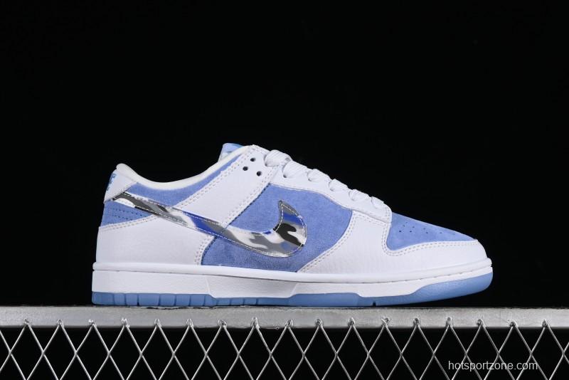 Supreme x Nike SB Dunk Low Royal Blue Anniversary High-End Custom Casual Skate Shoes - JH8039-936