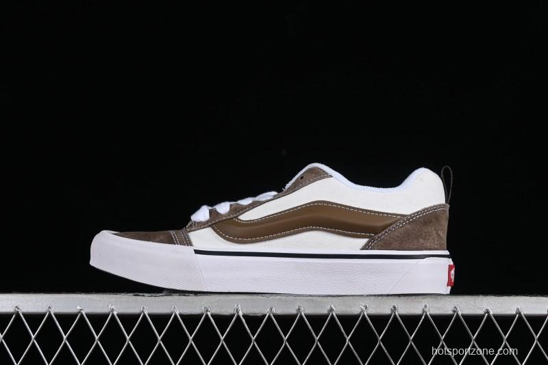 Vans Classics Knu Skool Coffee White Brown Slip-On Shoes - VN0009SAK330