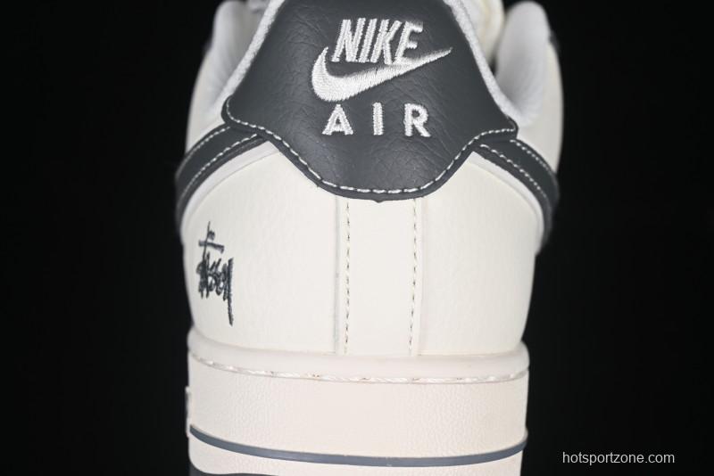 Nike Air Force 1 '07 Low Stussy Collaboration Granite Grey Low-Top Casual Sneakers - XZ6188-226