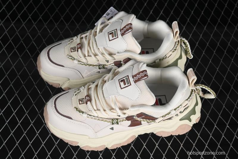 Fila Fusion Retro Mars Running Shoes with Lace-Up Design and Cushioned EVA Midsole - F12W432101FTP