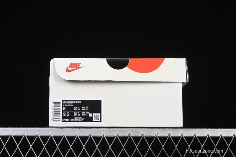 Nike Air Force 1 '07 Low The North Face Collaboration Green Snake Swoosh Casual Sneakers - DF0188-026