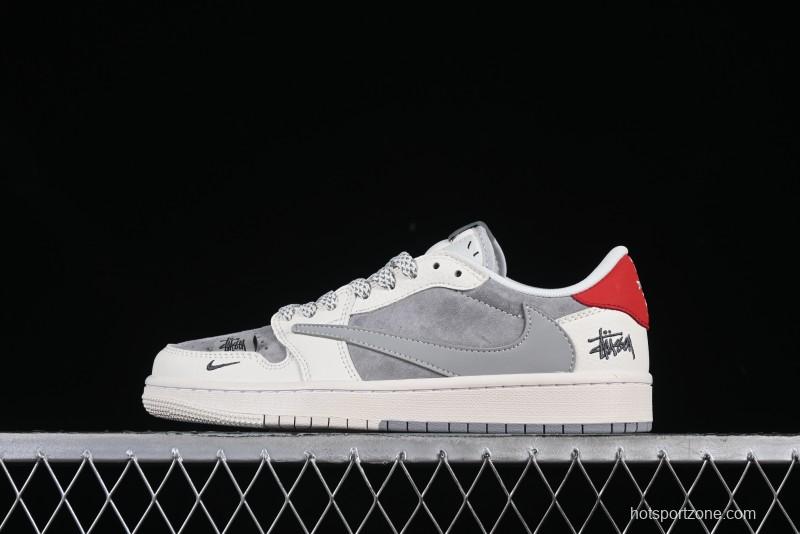 Nike Travis Scott x Fragment Design x Air Jordan 1 Low OG SP AJ1 Low Top Casual Sneakers - SJ2068-130