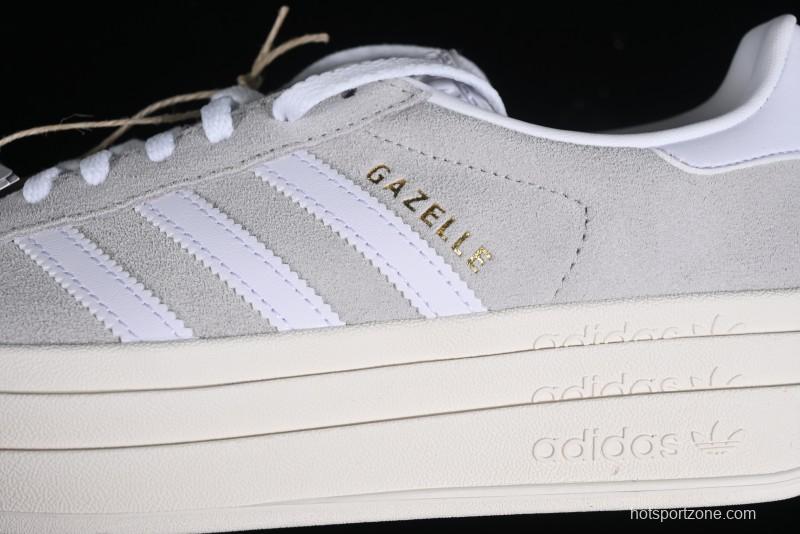 Adidas Originals Gazelle Bold HQ6893 Low-Top Sneakers with Thick Sole for Casual Wear, Slip-Resistant and Durable