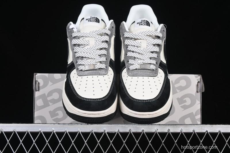 Nike Air Force 1'07 Low The North Face Collaboration Black Beige Grey Casual Sneakers - XZ6188-976