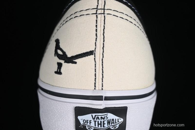 Vans Authentic Peace Dove Series Classic Canvas Patchwork Low-Top Skate Shoes - VN0009VBPB