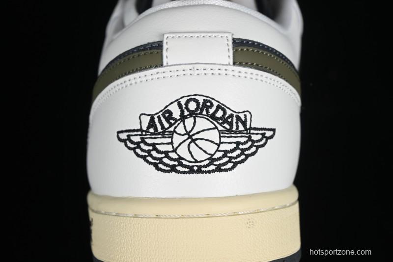 Nike Air Jordan 1 Low AJ1 Custom Black Green Low-Top Culture Casual Sneakers - DC0774-001