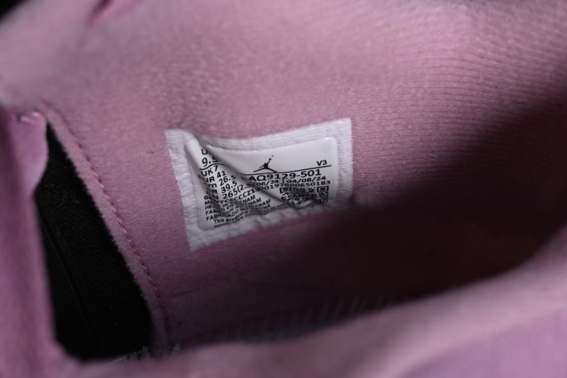 Nike Air Jordan 4 Retro "Orchid" Sneakers with Suede Upper and Cement Grey Accents - AQ9129-501