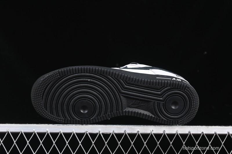 Nike Air Force 1 '07 Low Stussy Collaboration All Black Low-Top Casual Sneakers - XZ6188-195