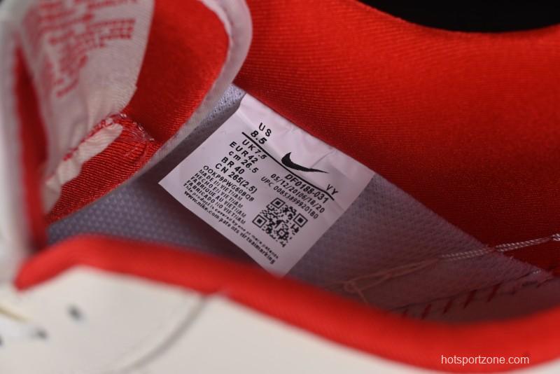 Nike Air Force 1 '07 Low Stussy Collaboration Beige Deep Orange Low-Top Casual Sneakers - DF0188-031